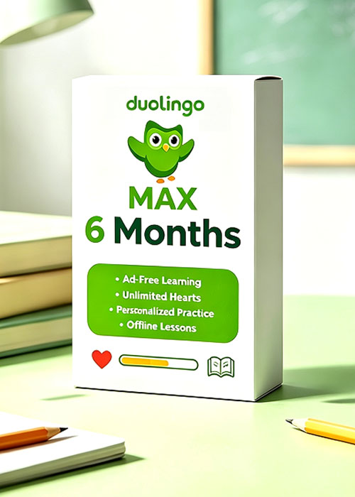gvggmall, Super Duolingo MAX 6 Months Subscription
